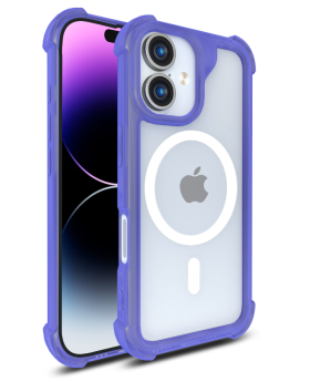CLICK Clear Rugged MagSafe Series iPhone 16 Plus Case-Purple
