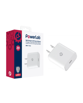 POWERLAB 20W USB-C Wall Charger White